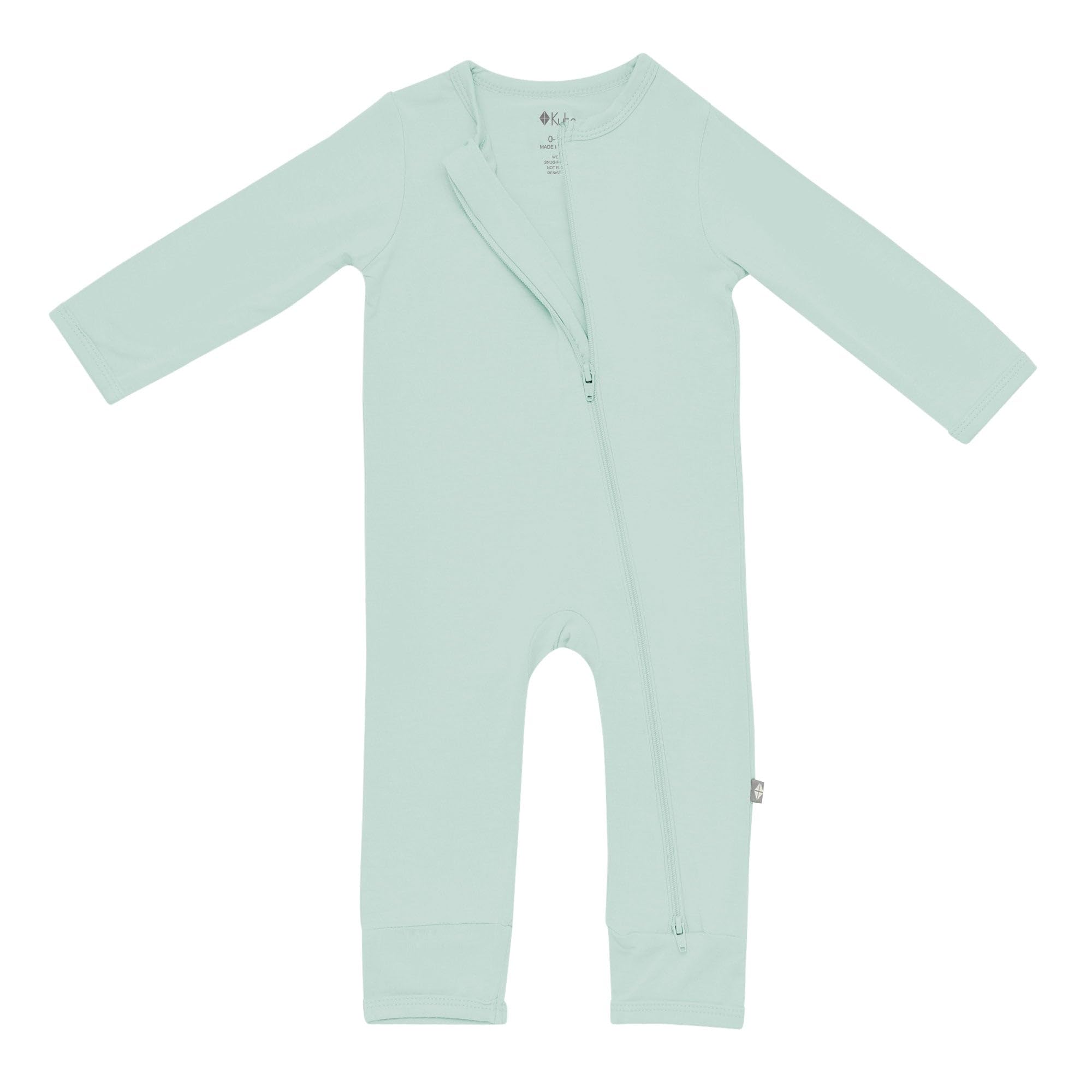 KYTE BABY Zippered Rompers, Unisex, Rayon Made from Bamboo (0-24 Months
