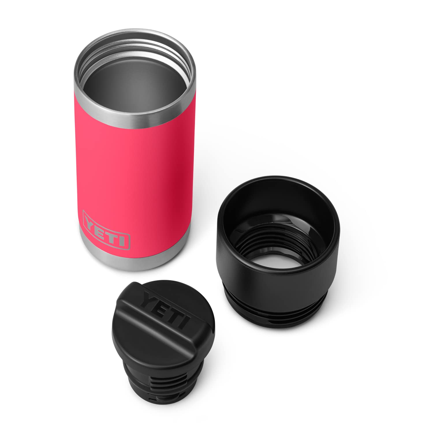 YETI Rambler 12 oz Bottle, Stainless Steel, Vacuum Insulated, with Hot Shot Cap