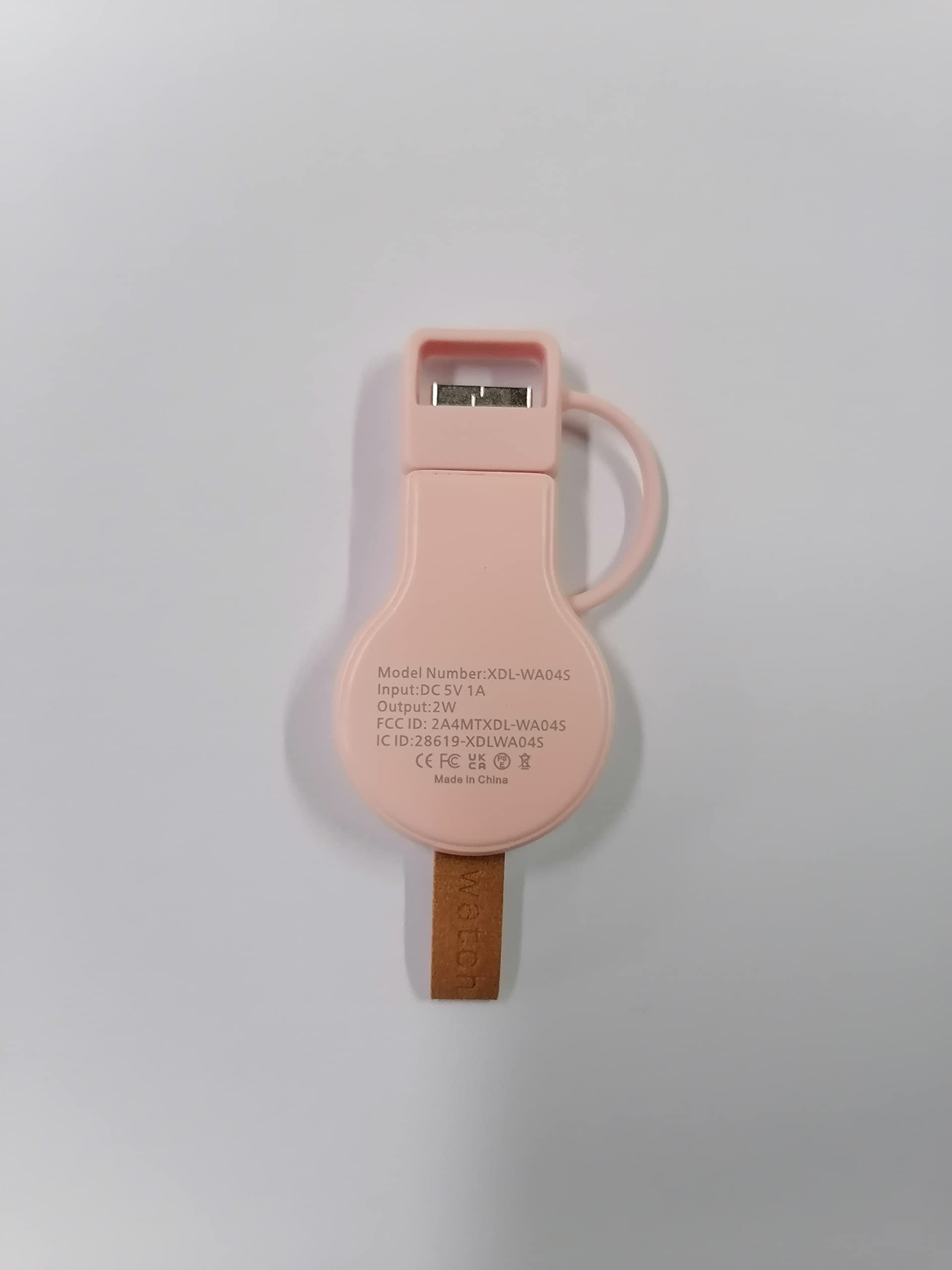 NEWDERY Charger for Apple Watch Portable iWatch USB Wireless Charger, Travel Cordless Charger with Light Weight Magnetic Quick Charge for Apple Watch Ultra 2 Series 9 8 7 6 5 4 3 2 1 SE, White