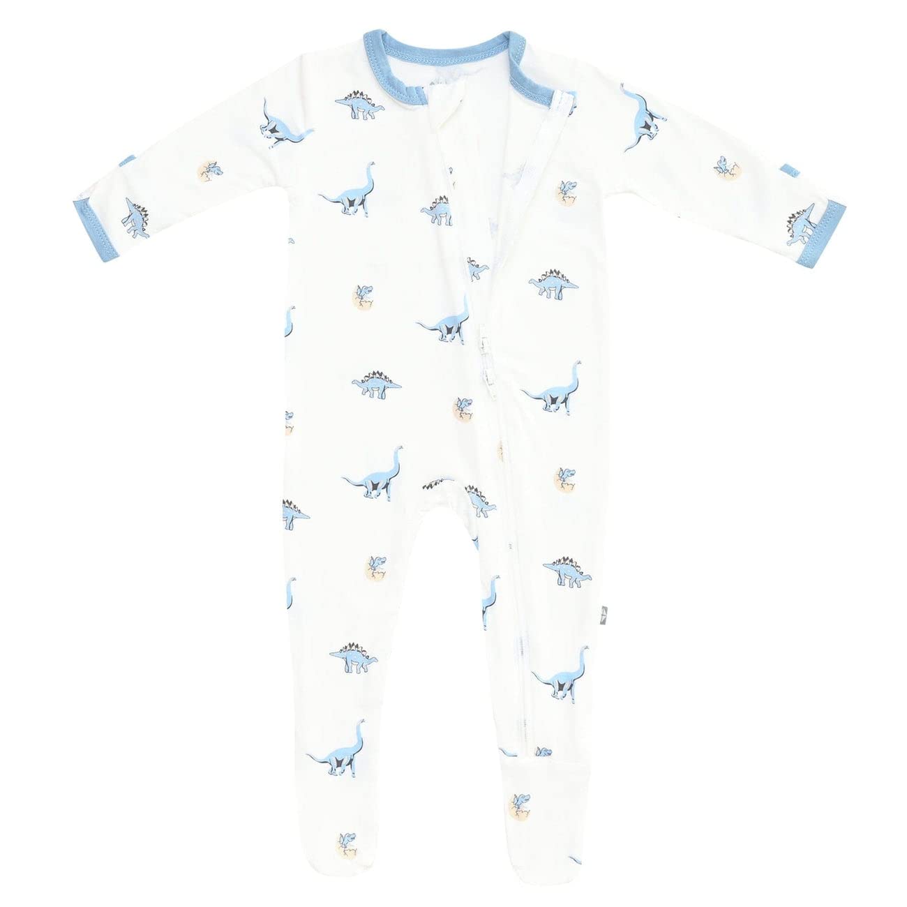KYTE BABY Unisex Zipper Closure Footies, Rayon Made From Bamboo, 0-24 Months
