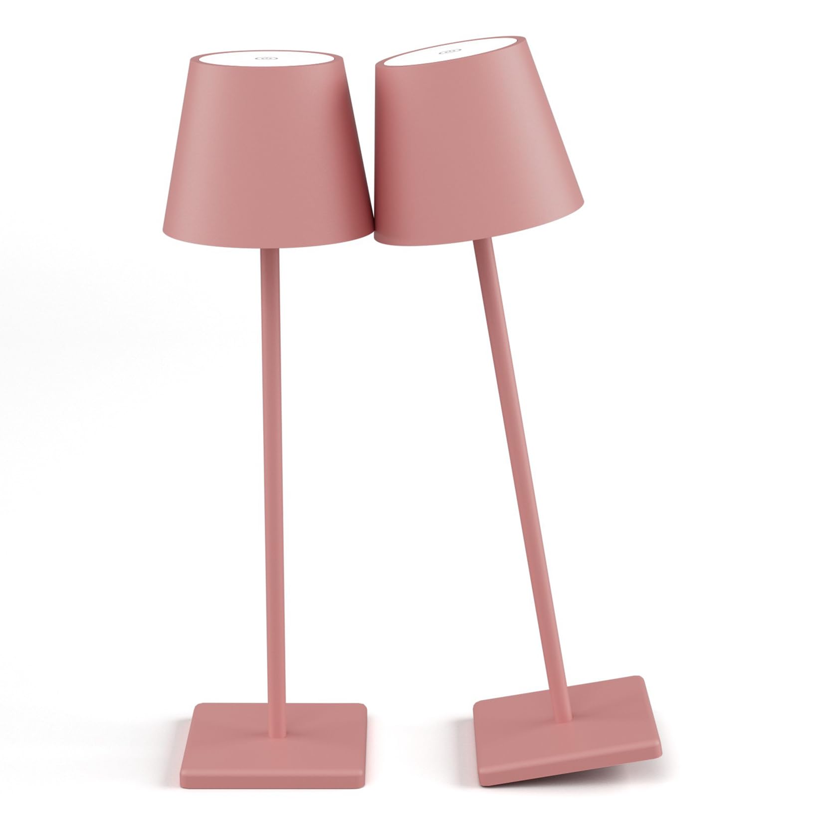 2-Pack LED Cordless Table Lamp, Rechargeable Battery Desk lamp 3W 5500mAh Battery Operated Stepless Dimming Modern Portable Table Light for Restaurant/Bedroom/Outdoor IP54 Waterproof (Off White)