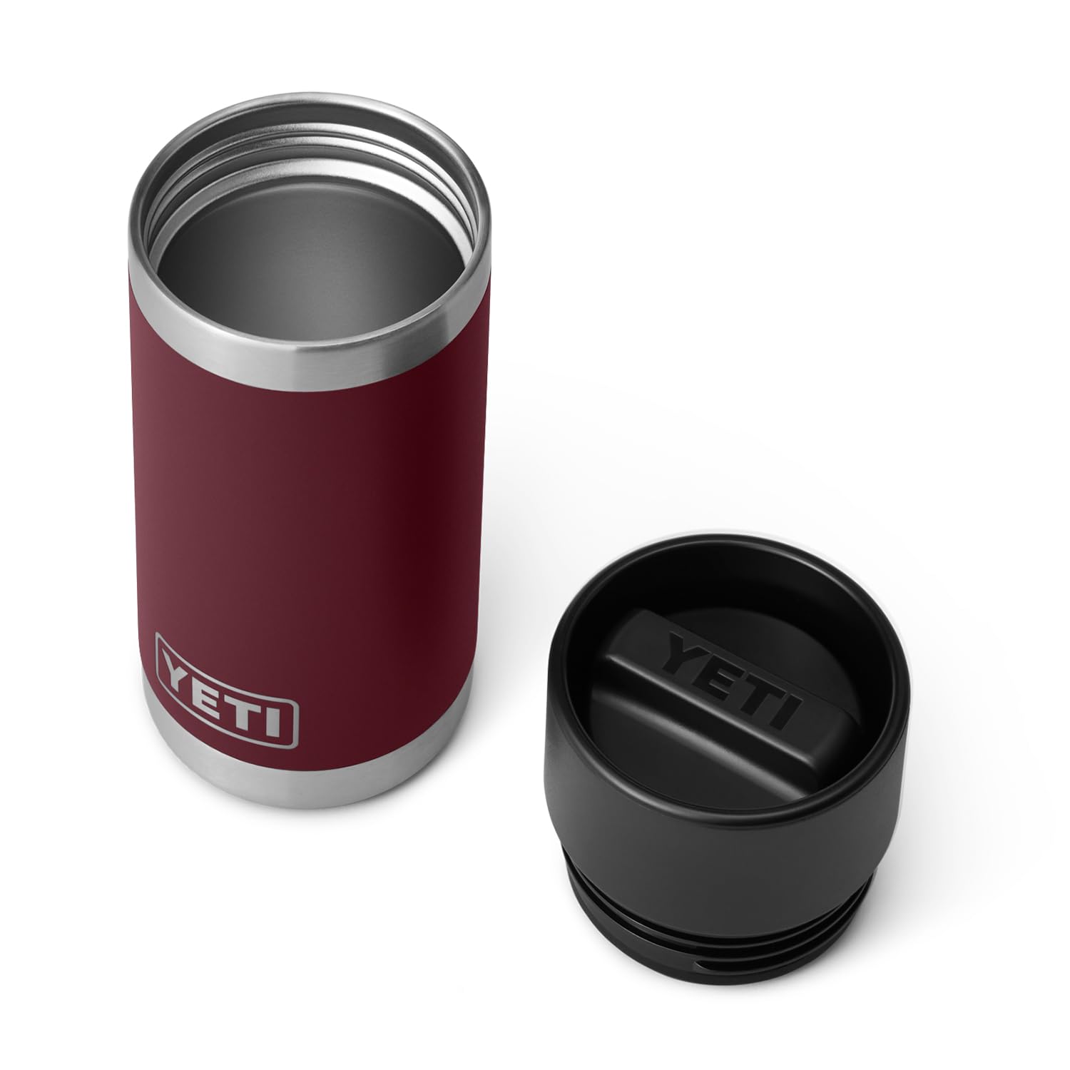 YETI Rambler 12 oz Bottle, Stainless Steel, Vacuum Insulated, with Hot Shot Cap