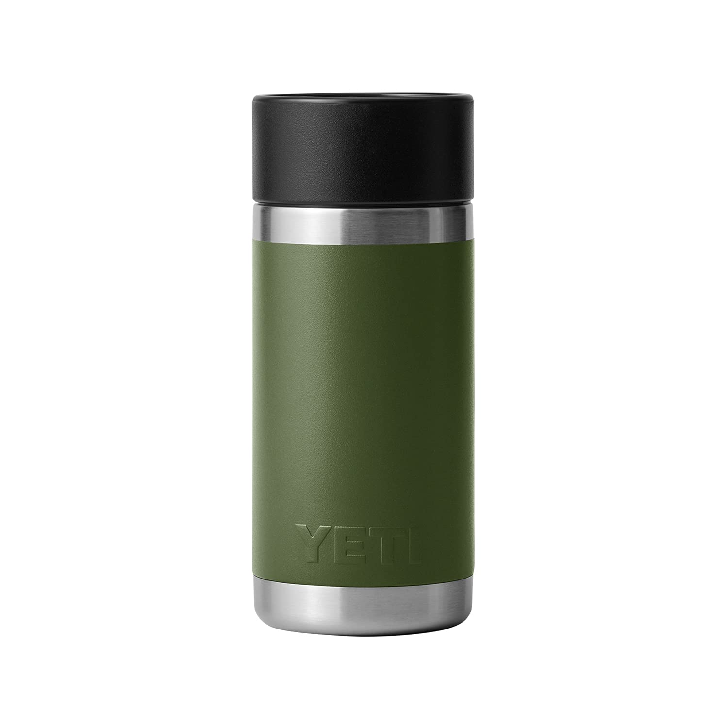 YETI Rambler 12 oz Bottle, Stainless Steel, Vacuum Insulated, with Hot Shot Cap