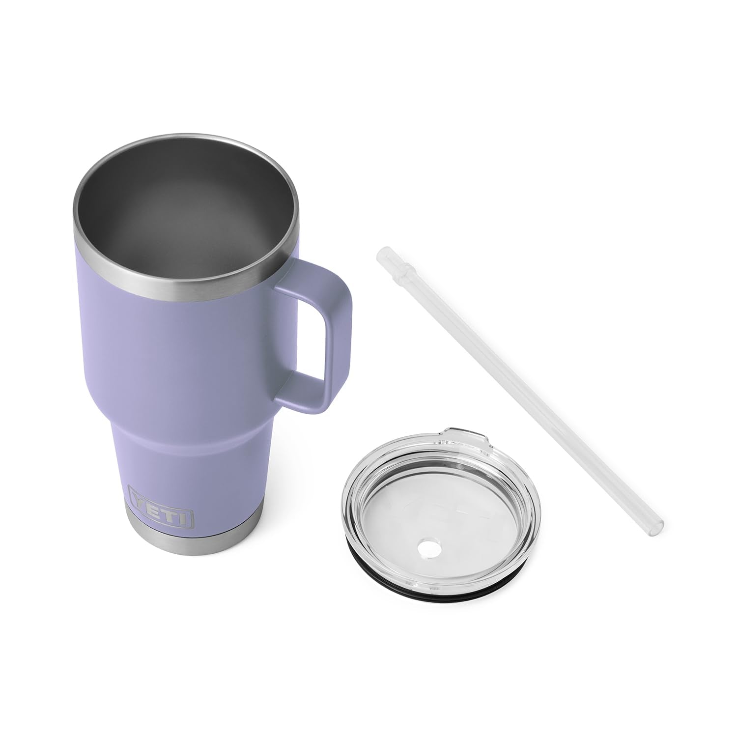 YETI Rambler Tumbler with Handle and Straw Lid, Vacuum Insulated Travel Mug, Stainless Steel