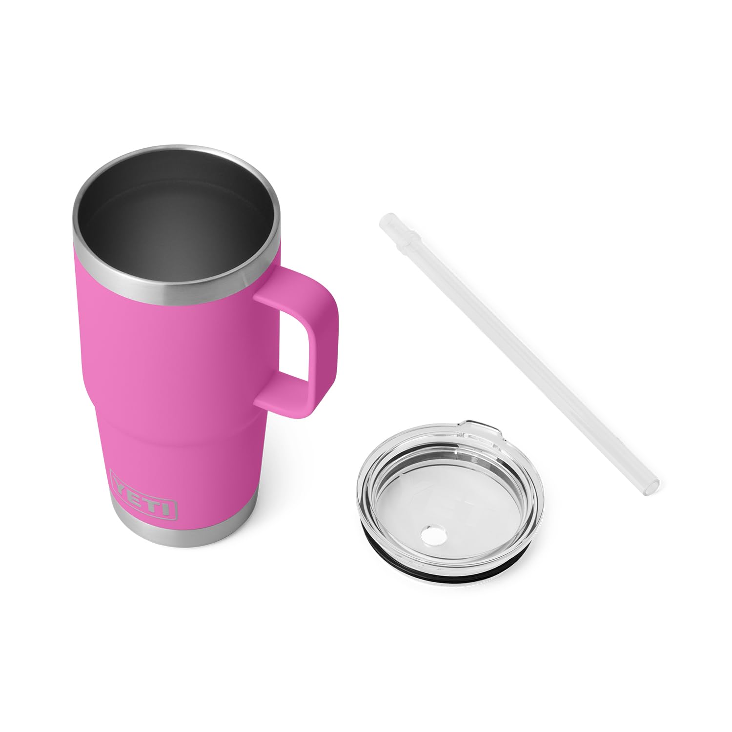 YETI Rambler Tumbler with Handle and Straw Lid, Vacuum Insulated Travel Mug, Stainless Steel