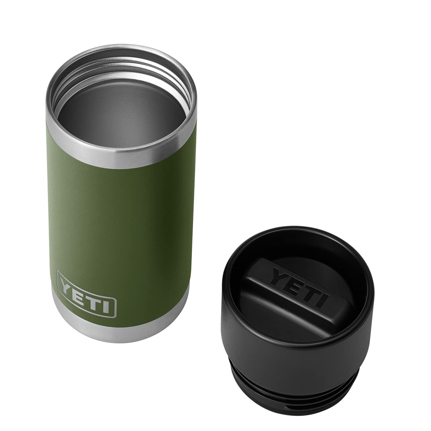 YETI Rambler 12 oz Bottle, Stainless Steel, Vacuum Insulated, with Hot Shot Cap