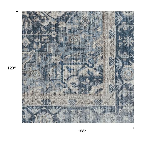 RUGGABLE Kamran Washable Rug - Perfect Vintage Area Rug for Living Room Bedroom Kitchen - Pet & Child Friendly - Stain & Water Resistant - Hazel 5&