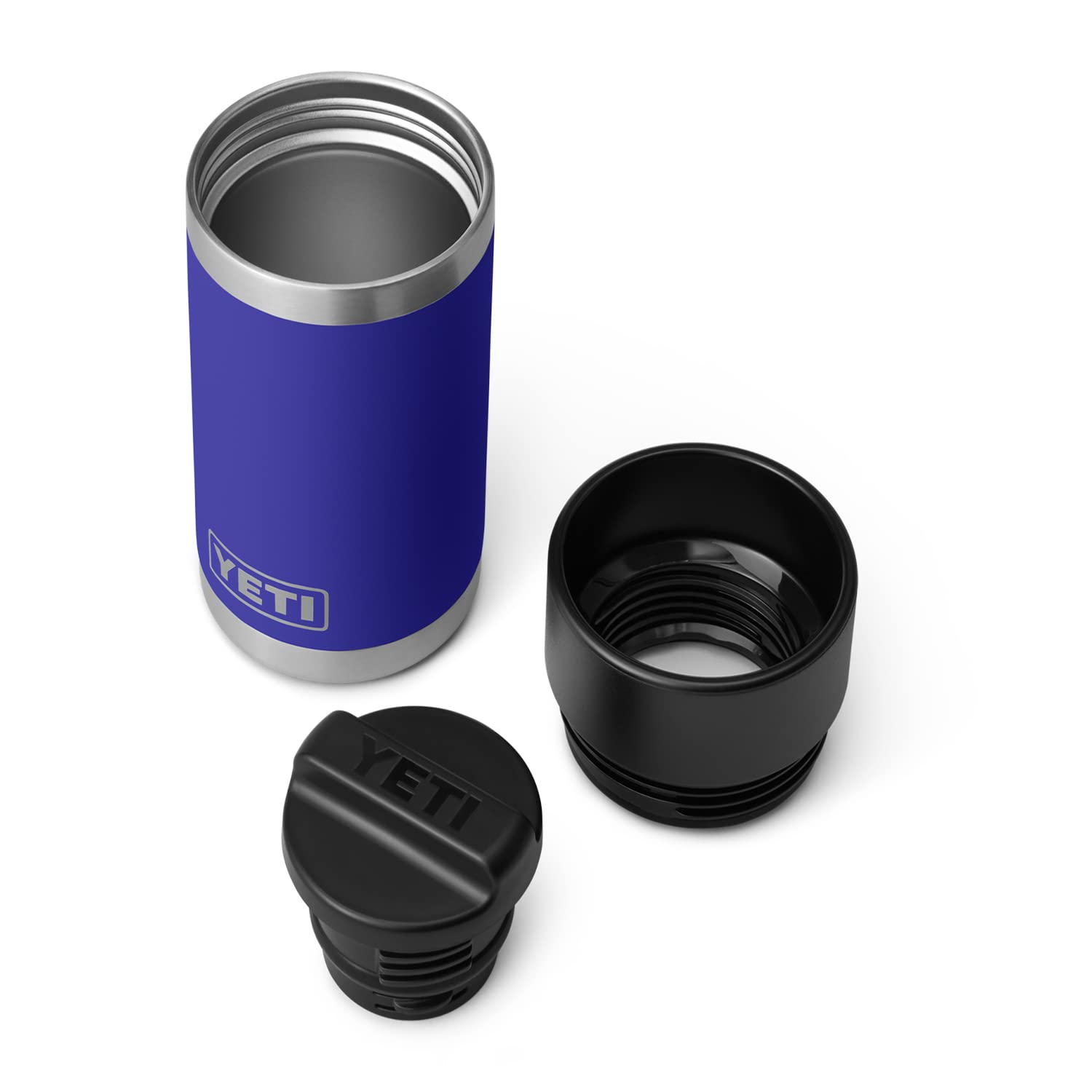 YETI Rambler 12 oz Bottle, Stainless Steel, Vacuum Insulated, with Hot Shot Cap