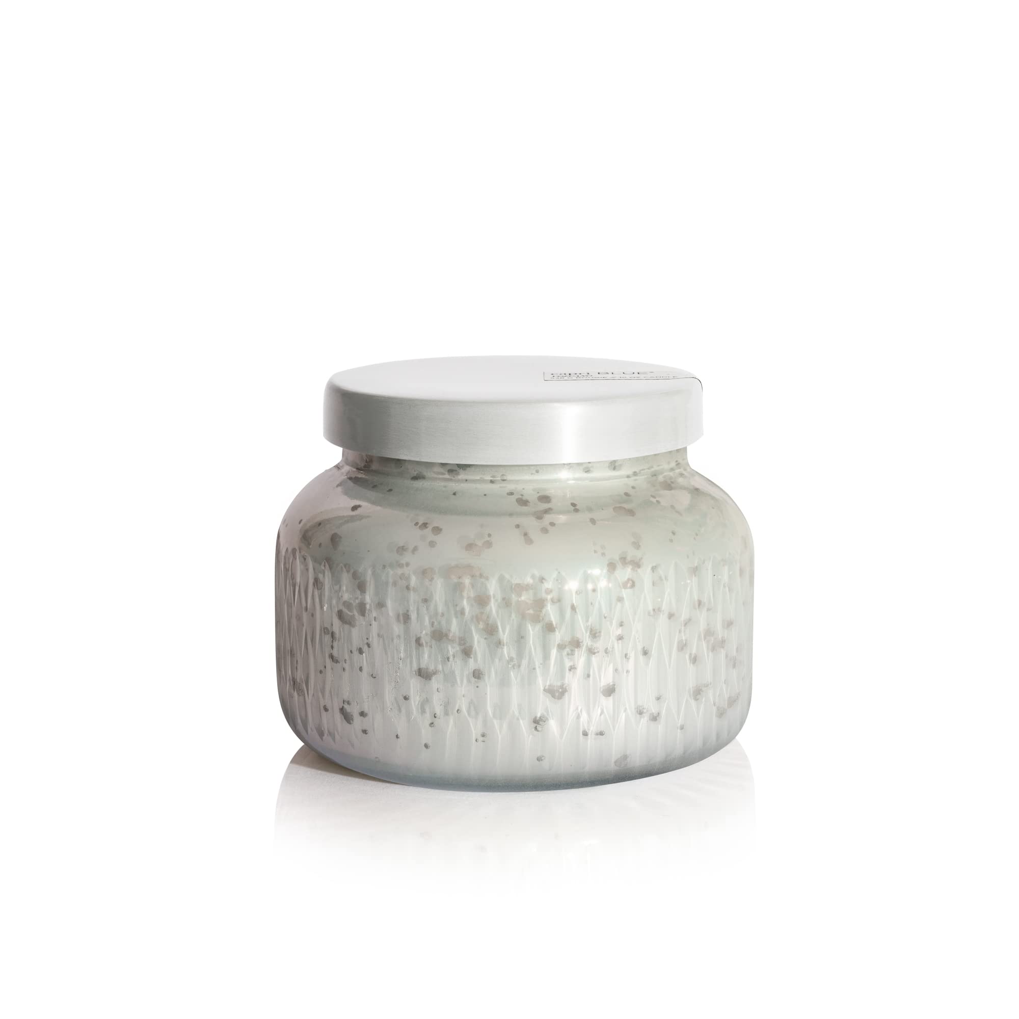 Capri Blue Holiday Mercury Jar Candle - Soy Candle Blend - Fall Candles for Home Scented with Frosted Fir, Snowy Woods, Pine & Sage - Pine Candle for Holiday Decor - Signature (Crystal Pine, 19 oz)