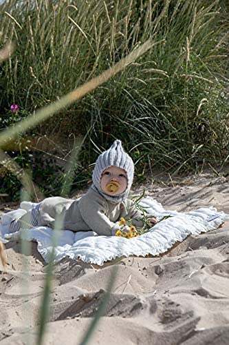 BIBS De Lux Baby Pacifier 2-Pack | Made in Denmark | BPA Free Dummy Soother, Round Nipple. Natural Rubber Latex, Size 2 (6-18 Months), Vanilla/Dark Oak