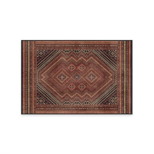 RUGGABLE Kaden Washable Rug - Perfect Vintage Area Rug for Living Room Bedroom Kitchen - Pet & Child Friendly - Stain & Water Resistant - Amber Red 3&