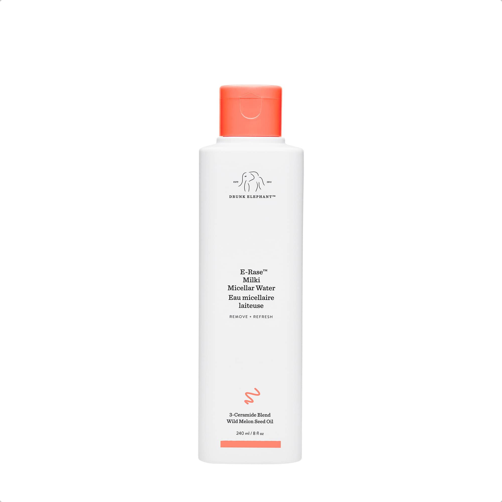 Drunk Elephant E-Rase Milki Micellar Water- Ultra Mild Formula to Gently Remove Makeup and Bacteria. (240ml)