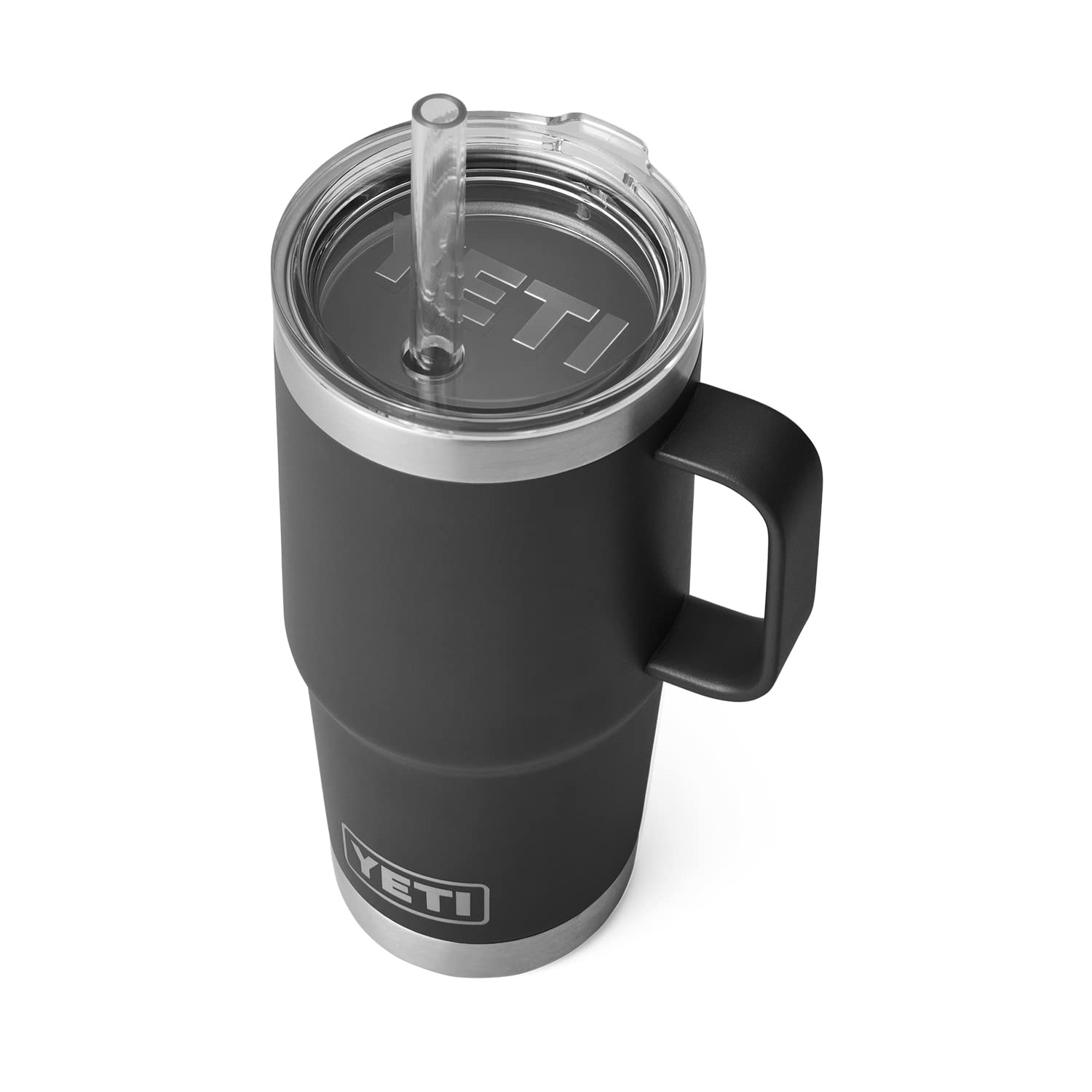 YETI Rambler Tumbler with Handle and Straw Lid, Vacuum Insulated Travel Mug, Stainless Steel