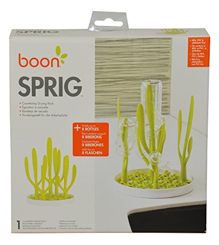 Boon DESERT Baby Bottle Countertop Drying Rack, Green, 1.0 Pound