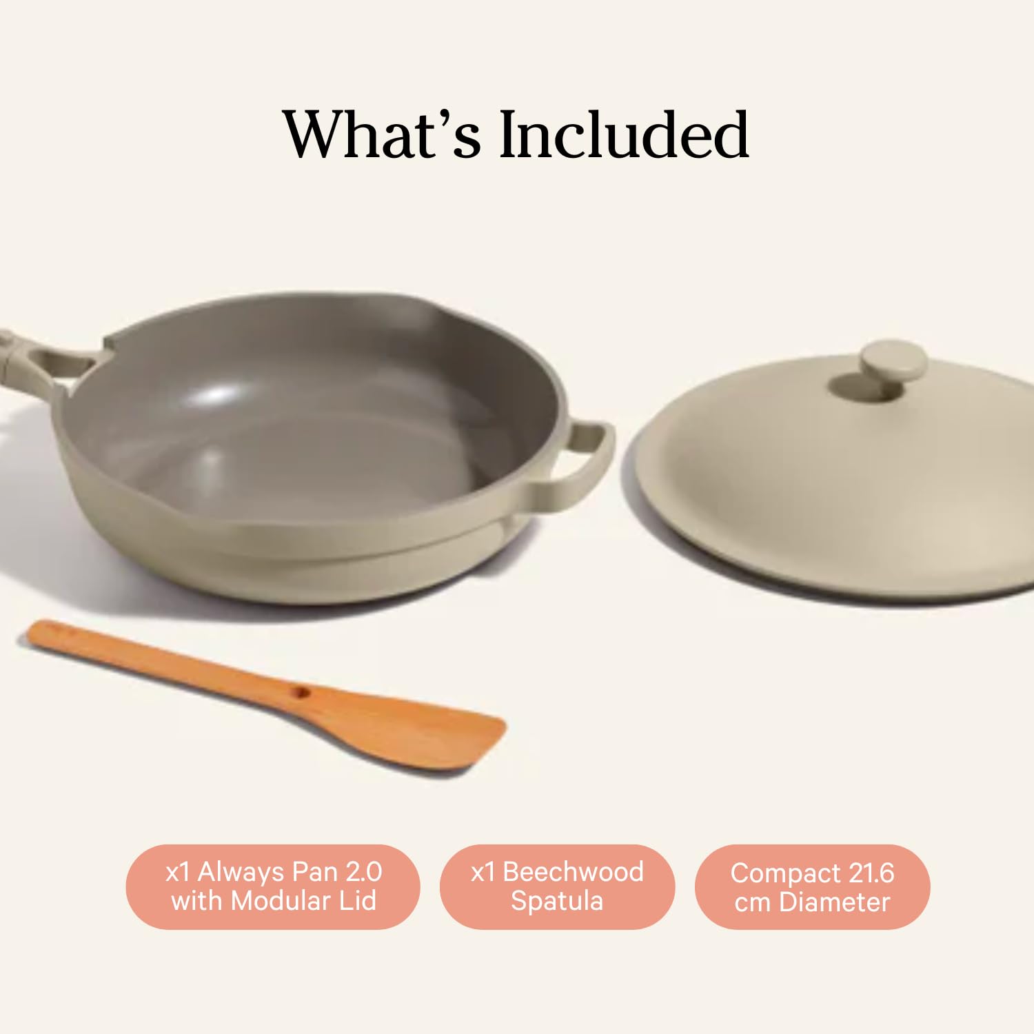 Our Place Always Pan 2.0-10.5-Inch Nonstick, Toxin-Free Ceramic Cookware | Versatile Frying Pan, Skillet, Saute Pan | Stainless Steel Handle | Oven Safe | Lightweight Aluminum Body | Steam