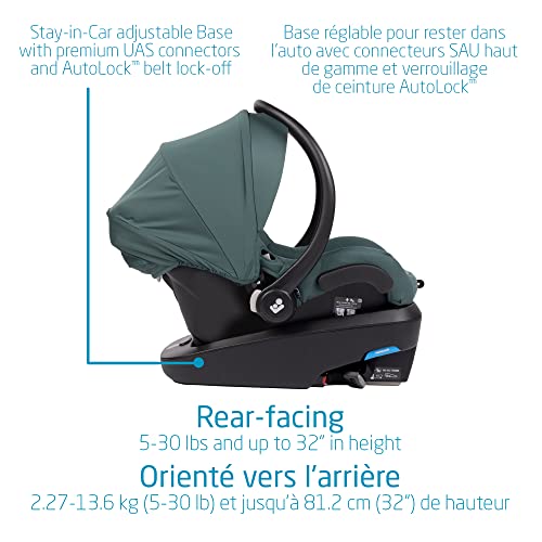 Maxi-Cosi Zelia Max 5-in-1 Modular Travel System, Carraige mode, Reversible toddler seat, Use from birth, Mico infant car seat (included), Polished Pebble