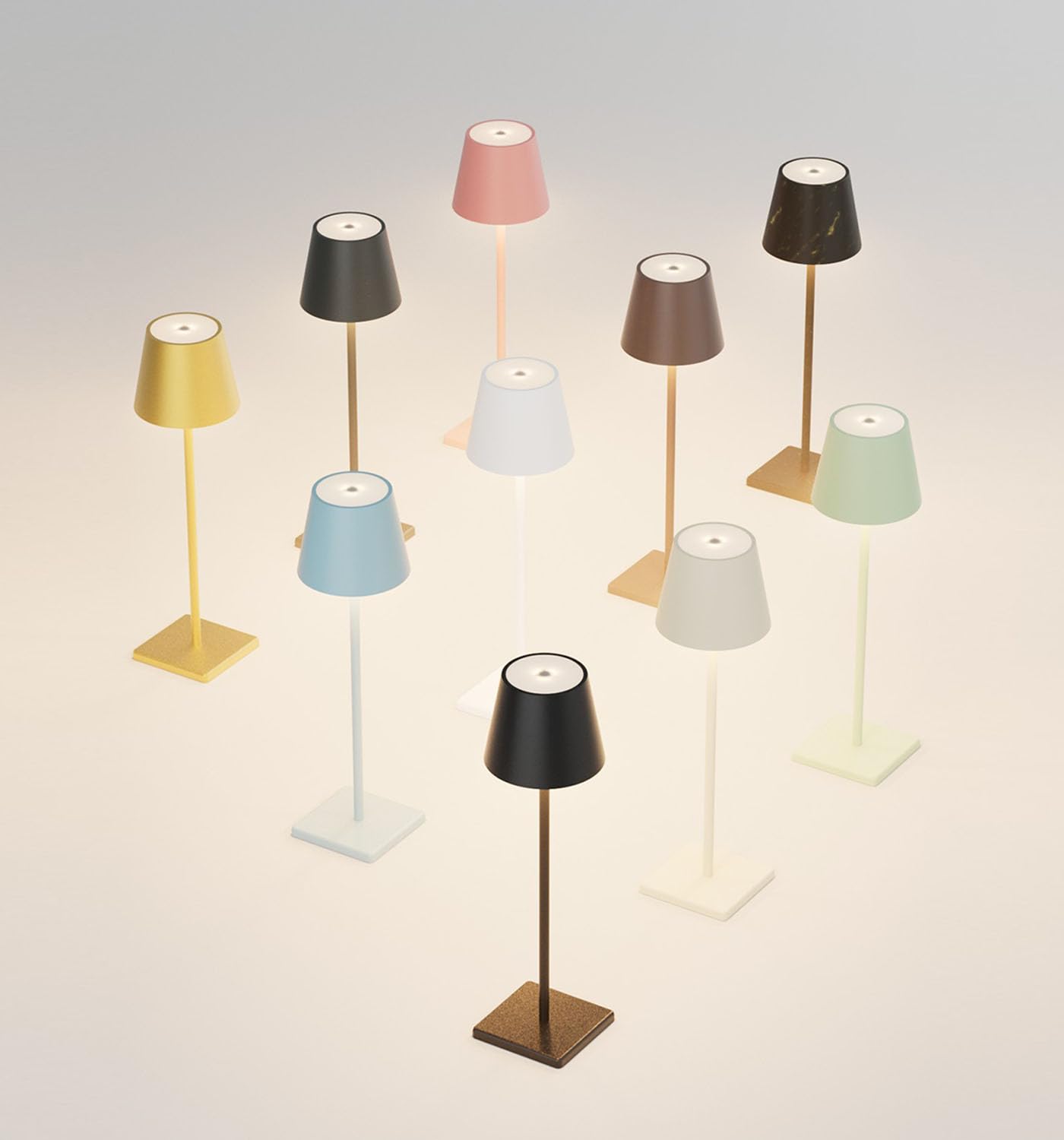 2-Pack LED Cordless Table Lamp, Rechargeable Battery Desk lamp 3W 5500mAh Battery Operated Stepless Dimming Modern Portable Table Light for Restaurant/Bedroom/Outdoor IP54 Waterproof (Off White)