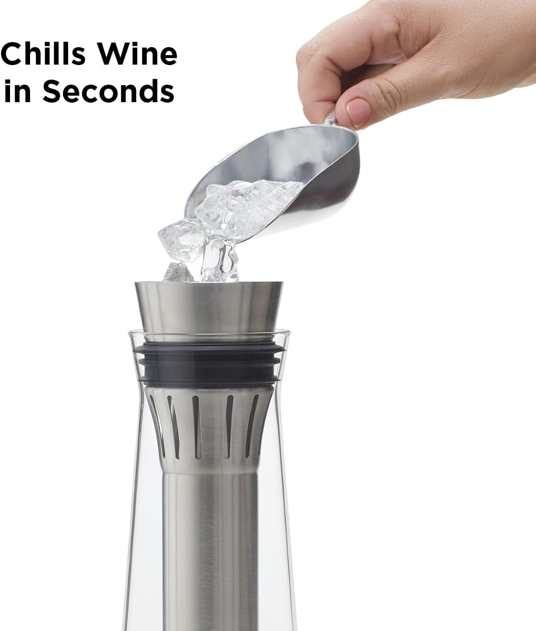 Rabbit Glass Wine Chilling Carafe Chills and Aerates Wine 750 ml capacity