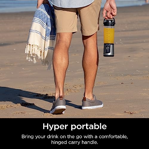 Ninja Blast Portable Blender, Cordless, 18oz. Vessel, Personal Blender For-Shakes and Smoothies, BPA Free, Leakproof-Lid and Sip Spout, USB-C Rechargeable, Dishwasher Safe Parts, Tinted Pink, BC151PK