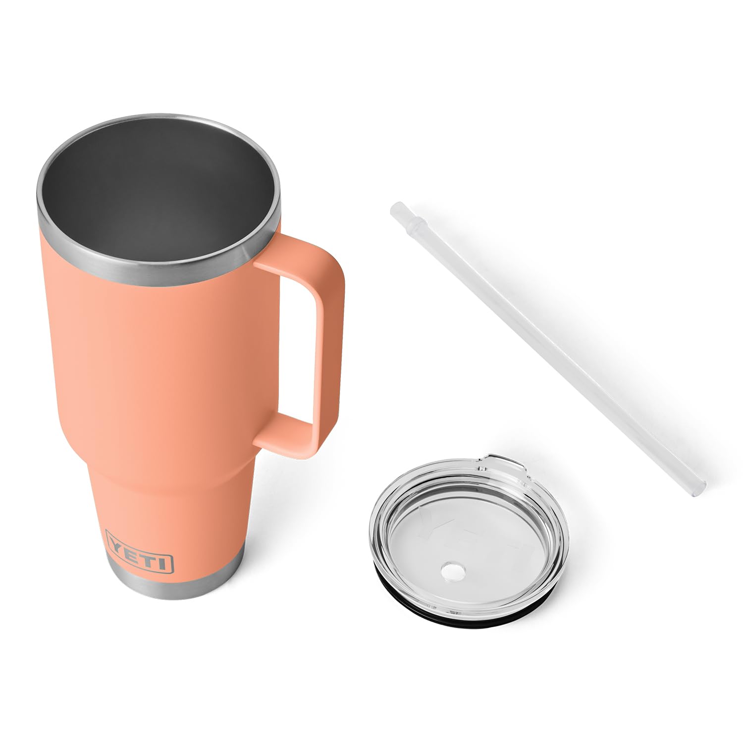 YETI Rambler Tumbler with Handle and Straw Lid, Vacuum Insulated Travel Mug, Stainless Steel