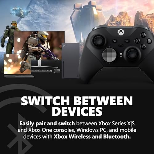 Xbox Elite Wireless Gaming Controller Series 2 – Black – Xbox Series X|S, Xbox One, Windows PC, Android, and iOS - Elite Series 2 Black Edition