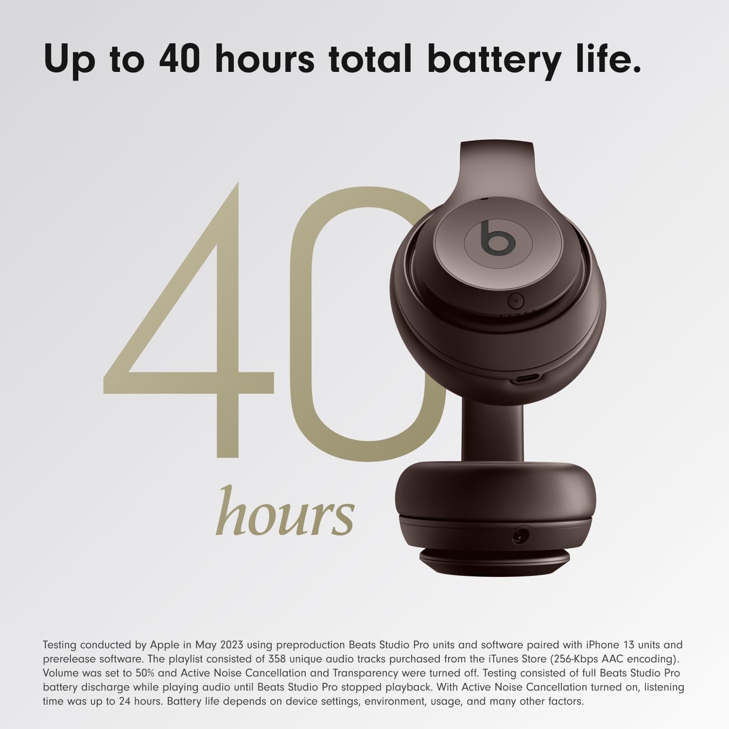 Beats Studio Pro - Wireless Bluetooth Noise Cancelling Headphones - Personalized Spatial Audio, USB-C Lossless Audio, Apple & Android Compatibility, Up to 40 Hours Battery Life - Matte White