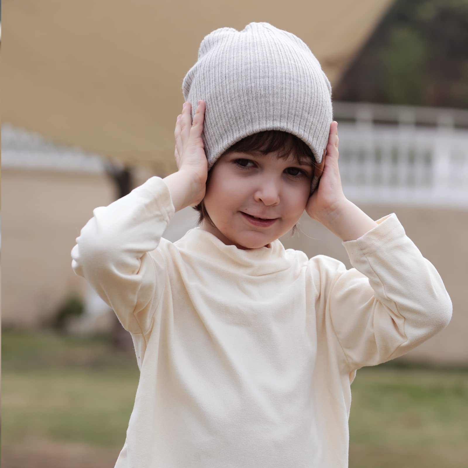 LMLALML Beanie for Toddler Boys Elegant Baby Beanie Knit Winter Hat for Kids