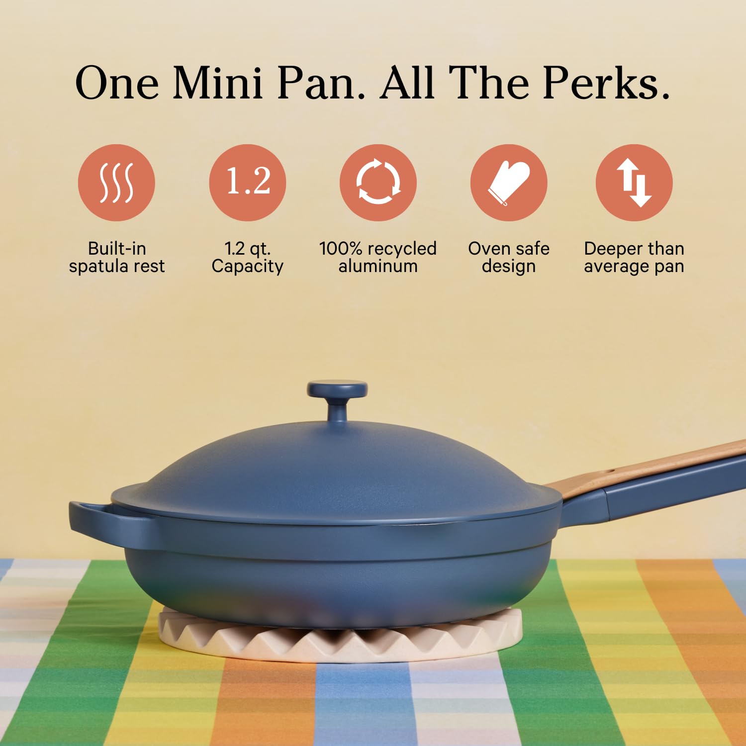 Our Place Always Pan 2.0-10.5-Inch Nonstick, Toxin-Free Ceramic Cookware | Versatile Frying Pan, Skillet, Saute Pan | Stainless Steel Handle | Oven Safe | Lightweight Aluminum Body | Steam