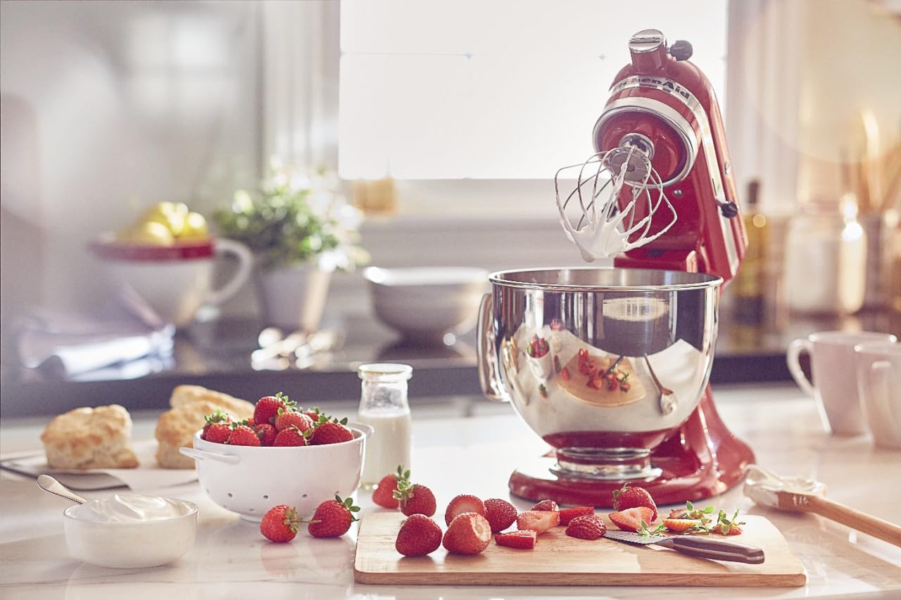 KitchenAid Artisan Series 5-Quart Tilt-Head Stand Mixer, Almond Cream, KSM150PSAC