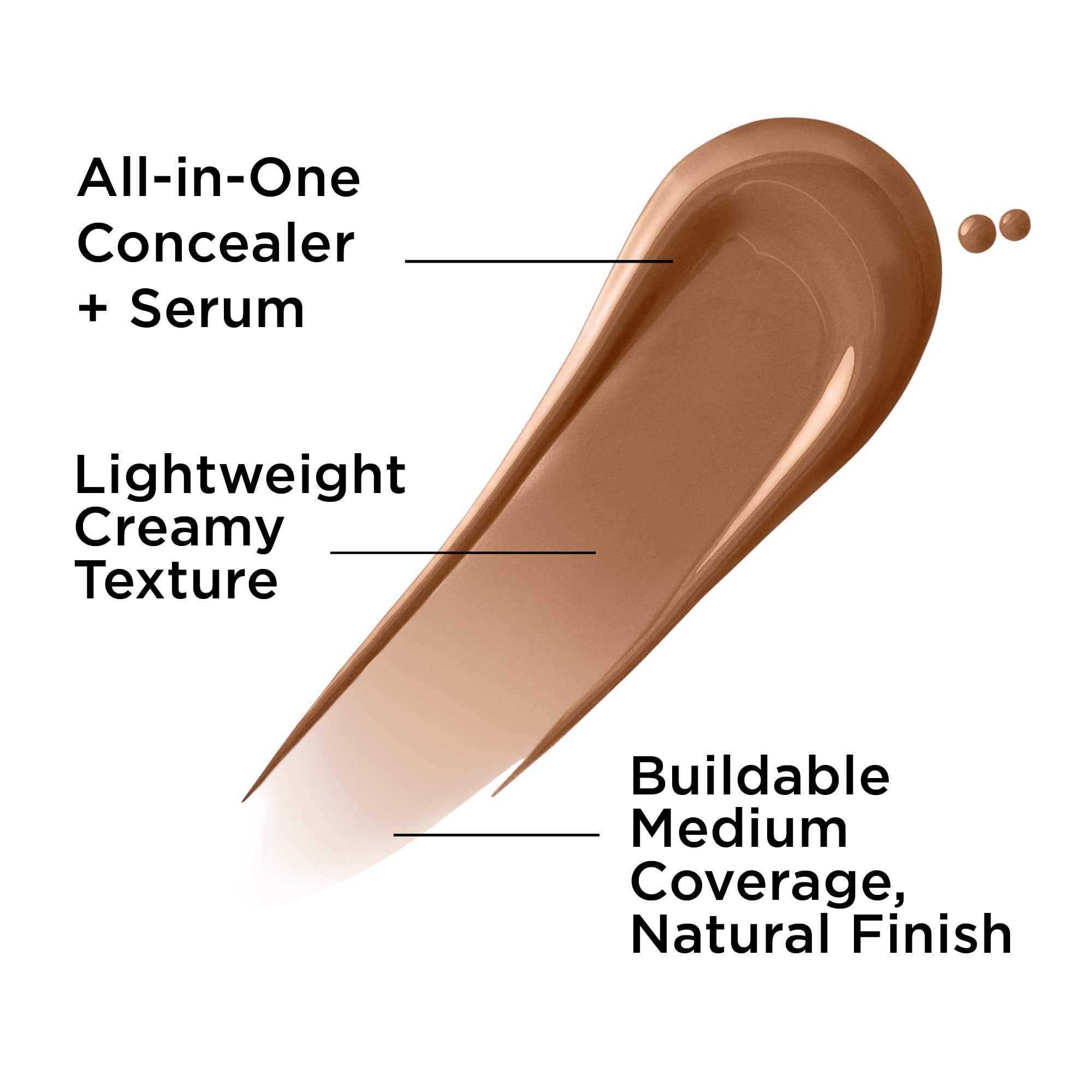 IT Cosmetics Bye Bye Dark Spots Concealer + Brightening Serum – 2% Niacinamide, Hyaluronic Acid & Caffeine - Medium Coverage, Natural Finish, All Skin Types - 0.22 fl oz