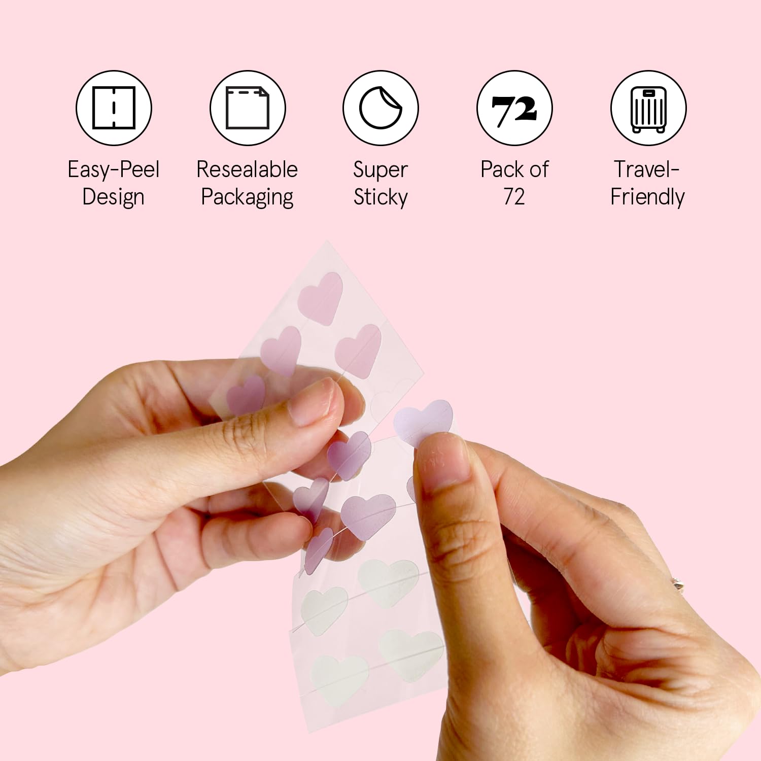 grace & stella Pimple Patches For Face (Heart, 36 Count) - Hydrocolloid Acne Patches for Face - Dermatologist Tested, Vegan, Cruelty-Free