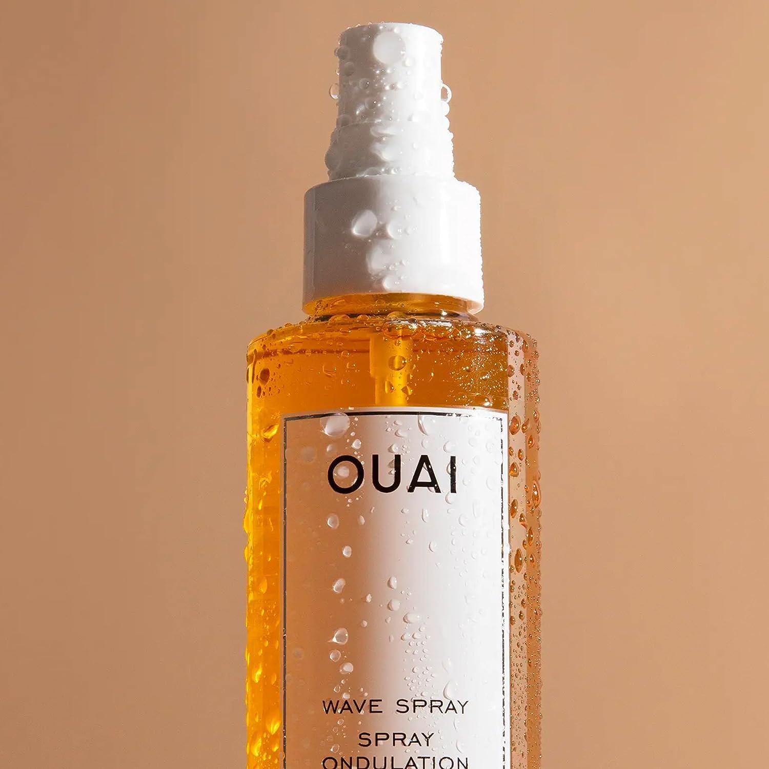 OUAI Wave Spray - Coconut Oil & Rice Protein Texture Mist for Voluminous Beach Waves with Shine - Paraben Free, Safe for Color & Keratin-Treated Hair (4.9 fl oz)