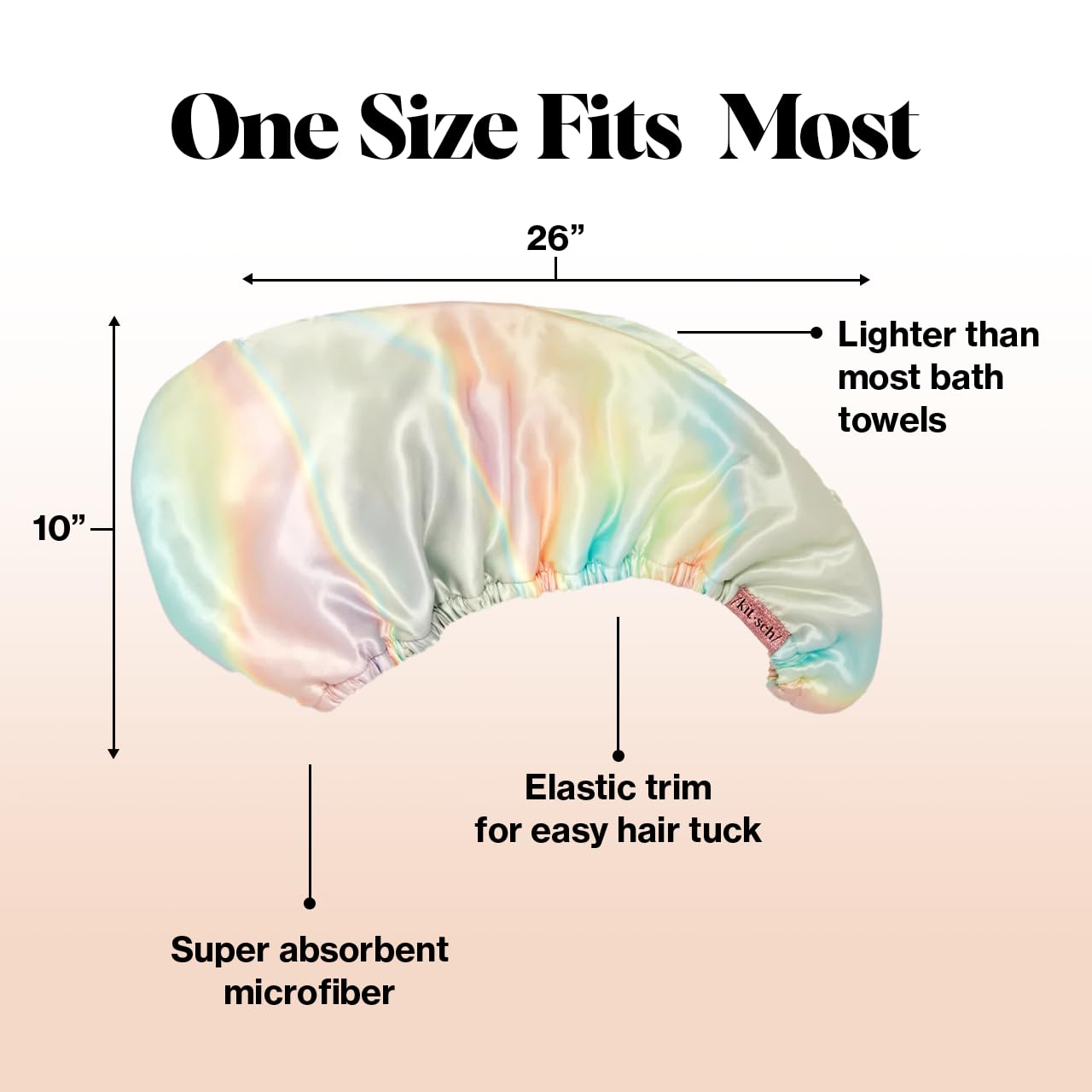 Kitsch Microfiber Hair Towel Wrap - Quick Dry Curly Hair Wraps for Women Wet Hair | Microfiber Towel for Hair | Hair Drying Towel Wrap | Hair Towels for Women | Hair Turban for Wet Hair (Blush)