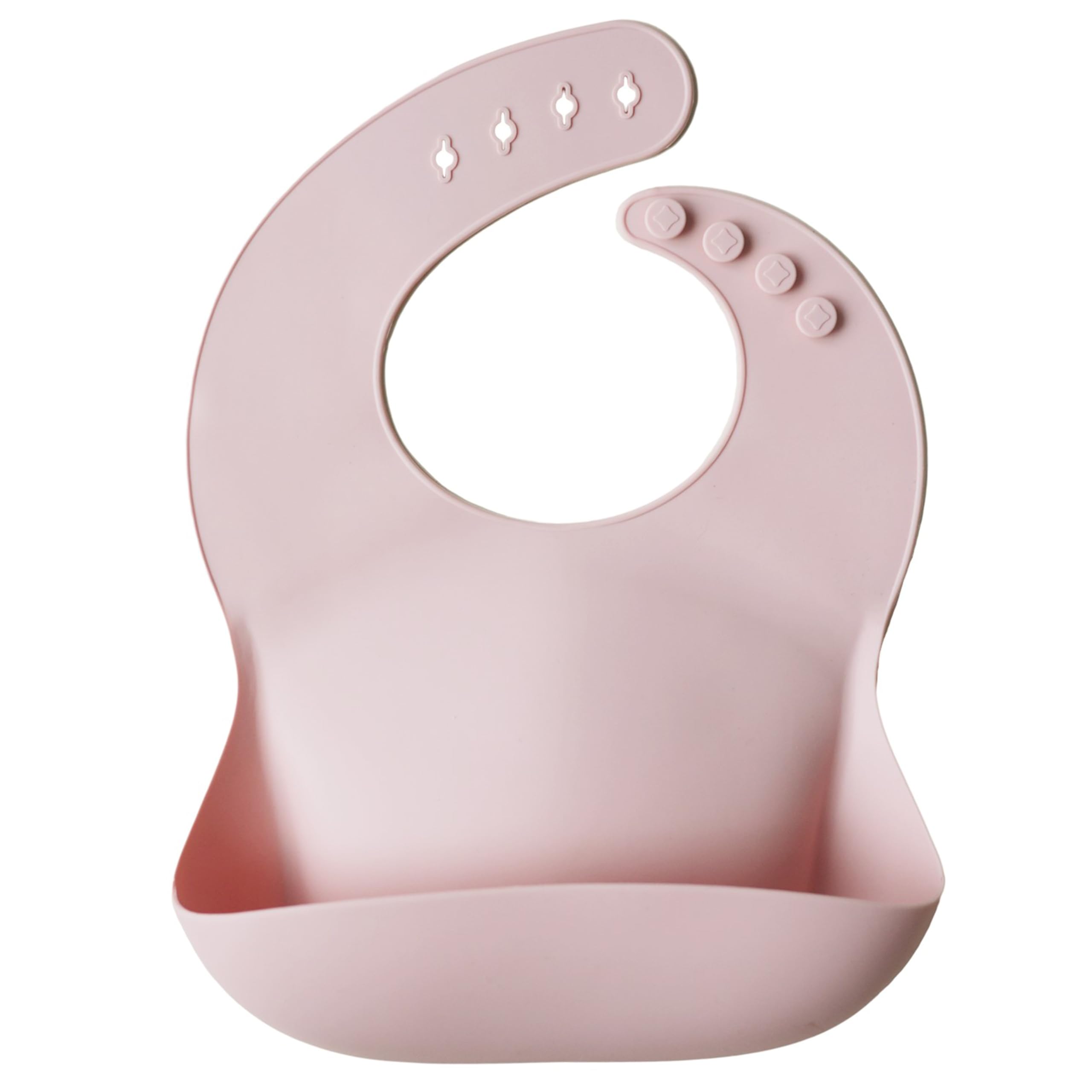 mushie Silicone Baby Bib | Adjustable Fit Waterproof Bibs (Whales)