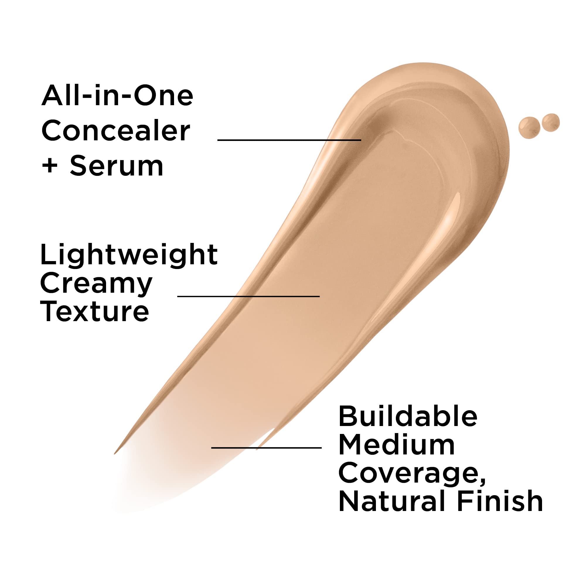 IT Cosmetics Bye Bye Dark Spots Concealer + Brightening Serum – 2% Niacinamide, Hyaluronic Acid & Caffeine - Medium Coverage, Natural Finish, All Skin Types - 0.22 fl oz