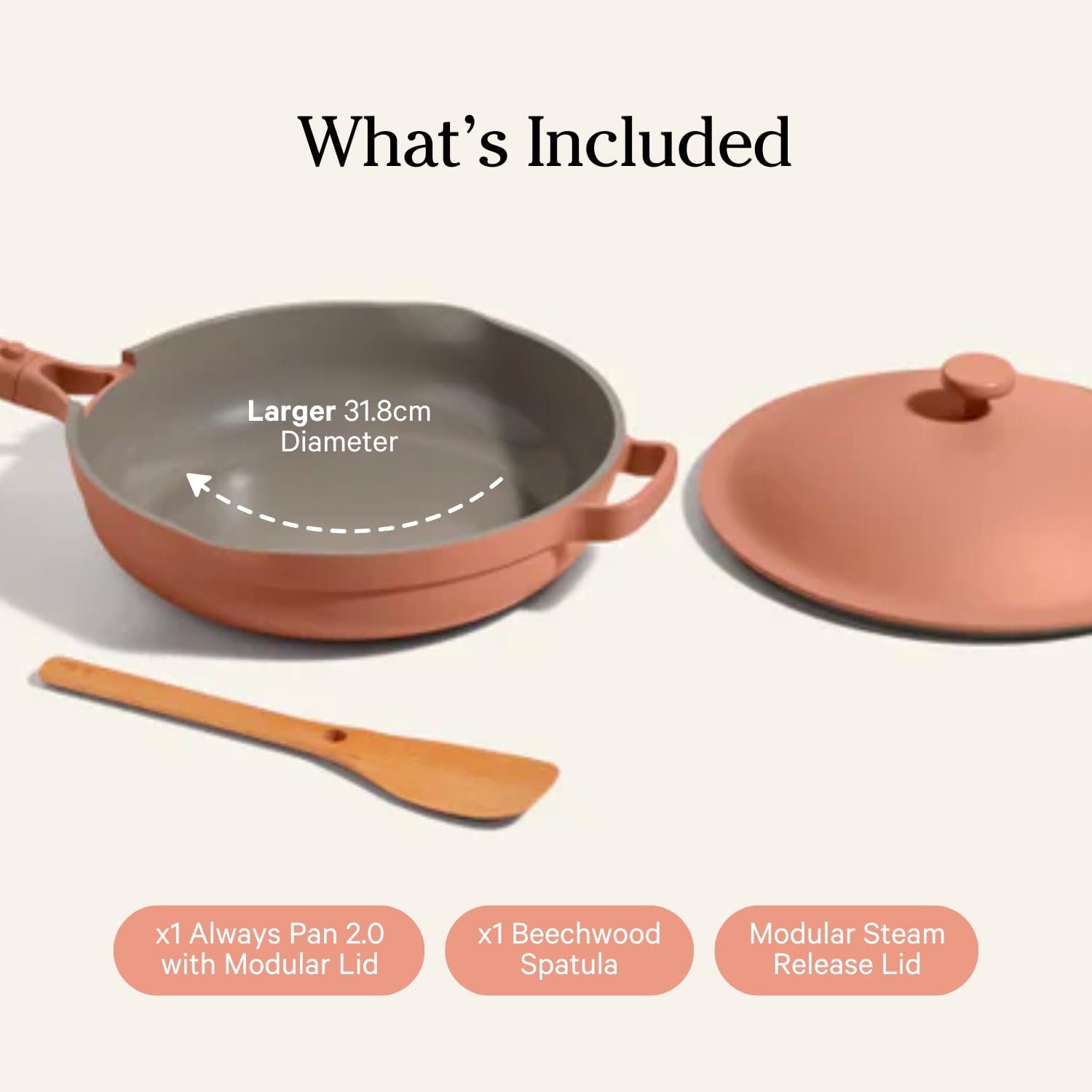 Our Place Always Pan 2.0-10.5-Inch Nonstick, Toxin-Free Ceramic Cookware | Versatile Frying Pan, Skillet, Saute Pan | Stainless Steel Handle | Oven Safe | Lightweight Aluminum Body | Steam