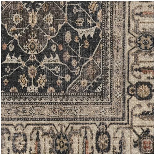 RUGGABLE – Alessia Dark Wood – Machine Washable Area Rug – Pet & Child Friendly – Stain & Water Resistant – Non-Slip – 5&