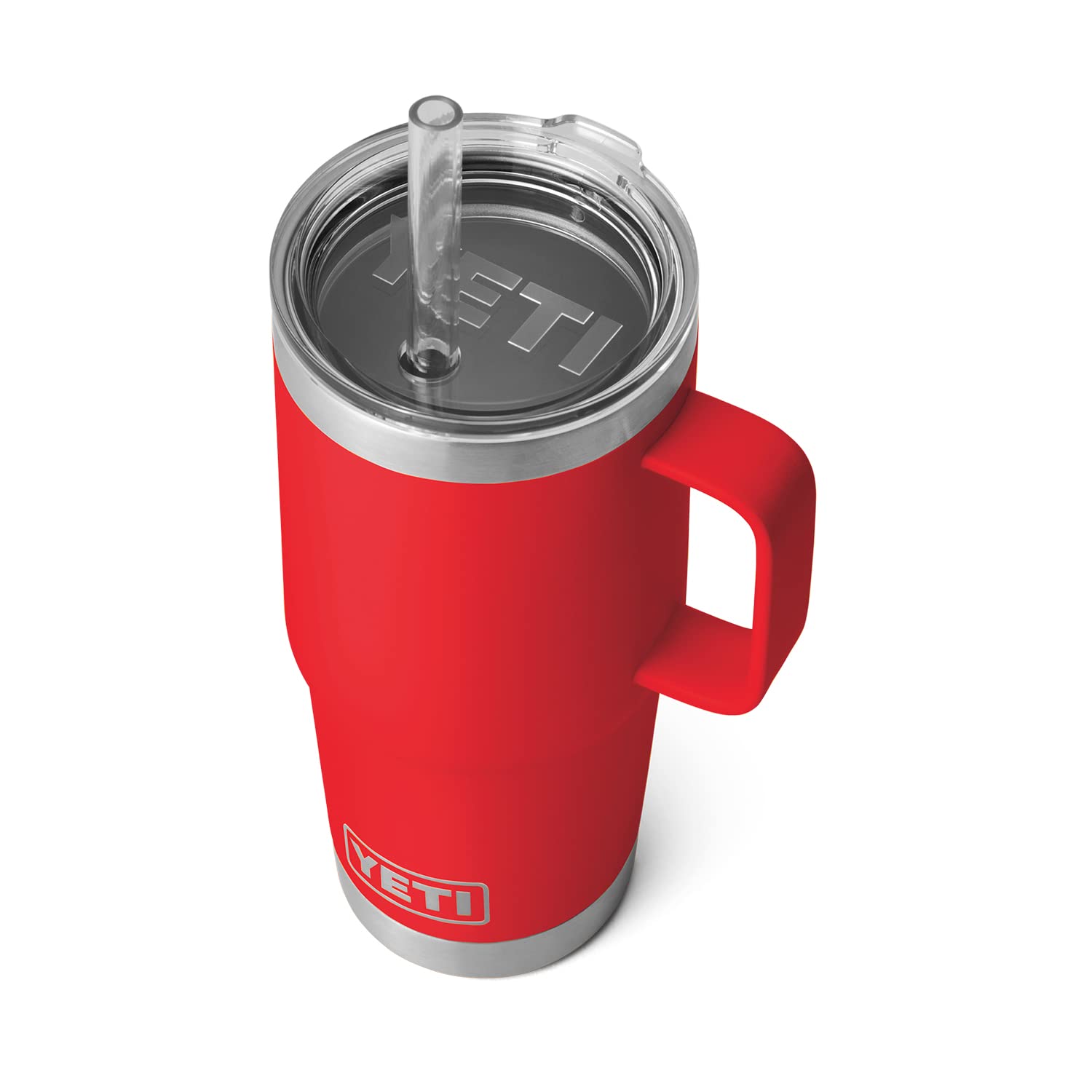 YETI Rambler Tumbler with Handle and Straw Lid, Vacuum Insulated Travel Mug, Stainless Steel