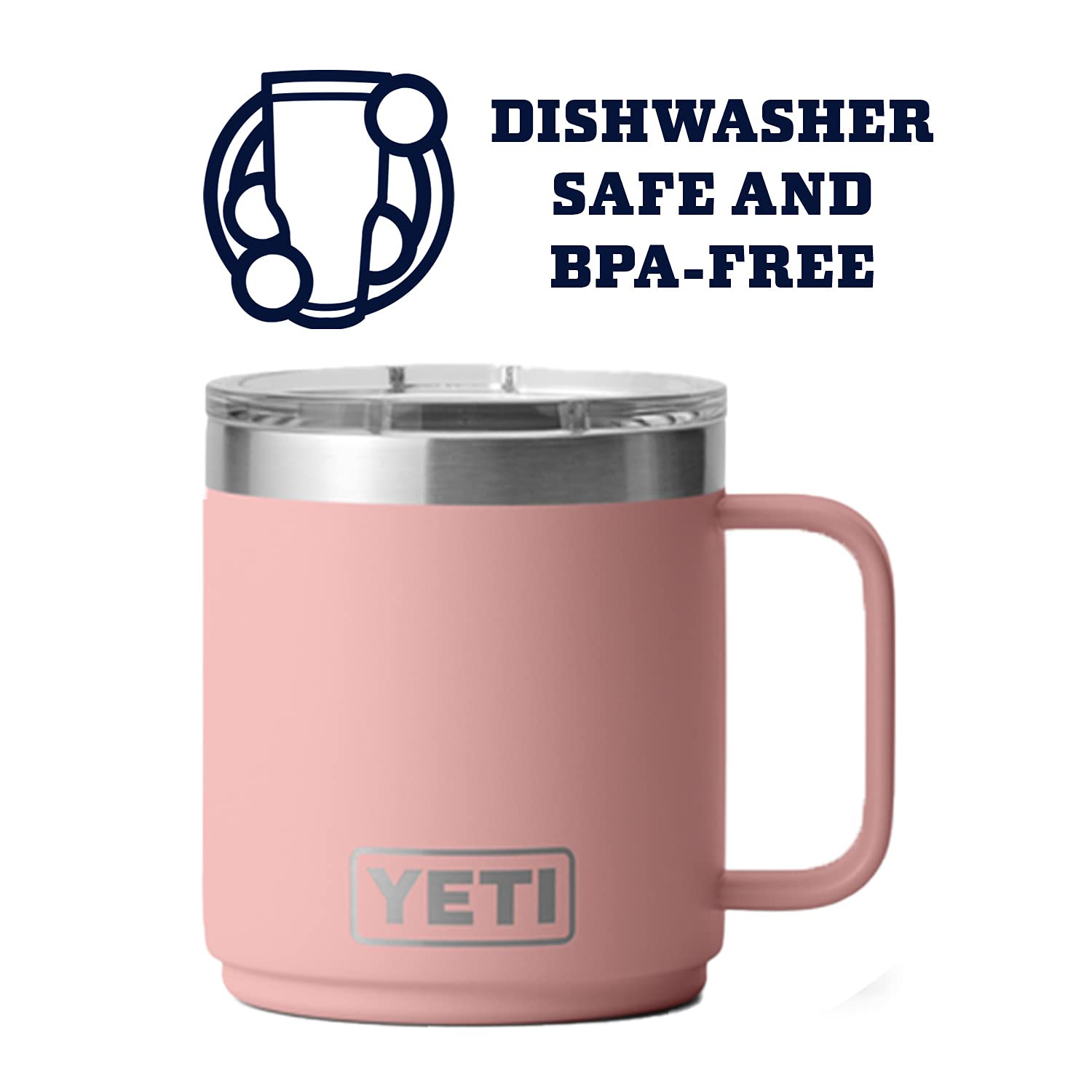 YETI Rambler 10 oz Stackable Mug, Vacuum Insulated, Stainless Steel with MagSlider Lid