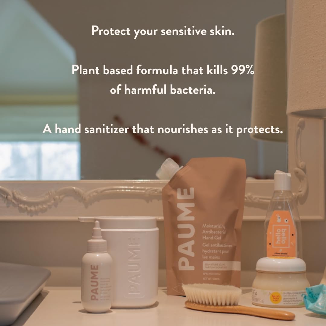 PAUME Antibacterial Gel 3oz | Silicon & Paraben Free, No Artificial Fragrances & Vegan (Travel Size)