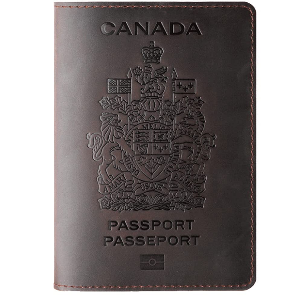 Genuine Leather Passport Covers for Canada Men&