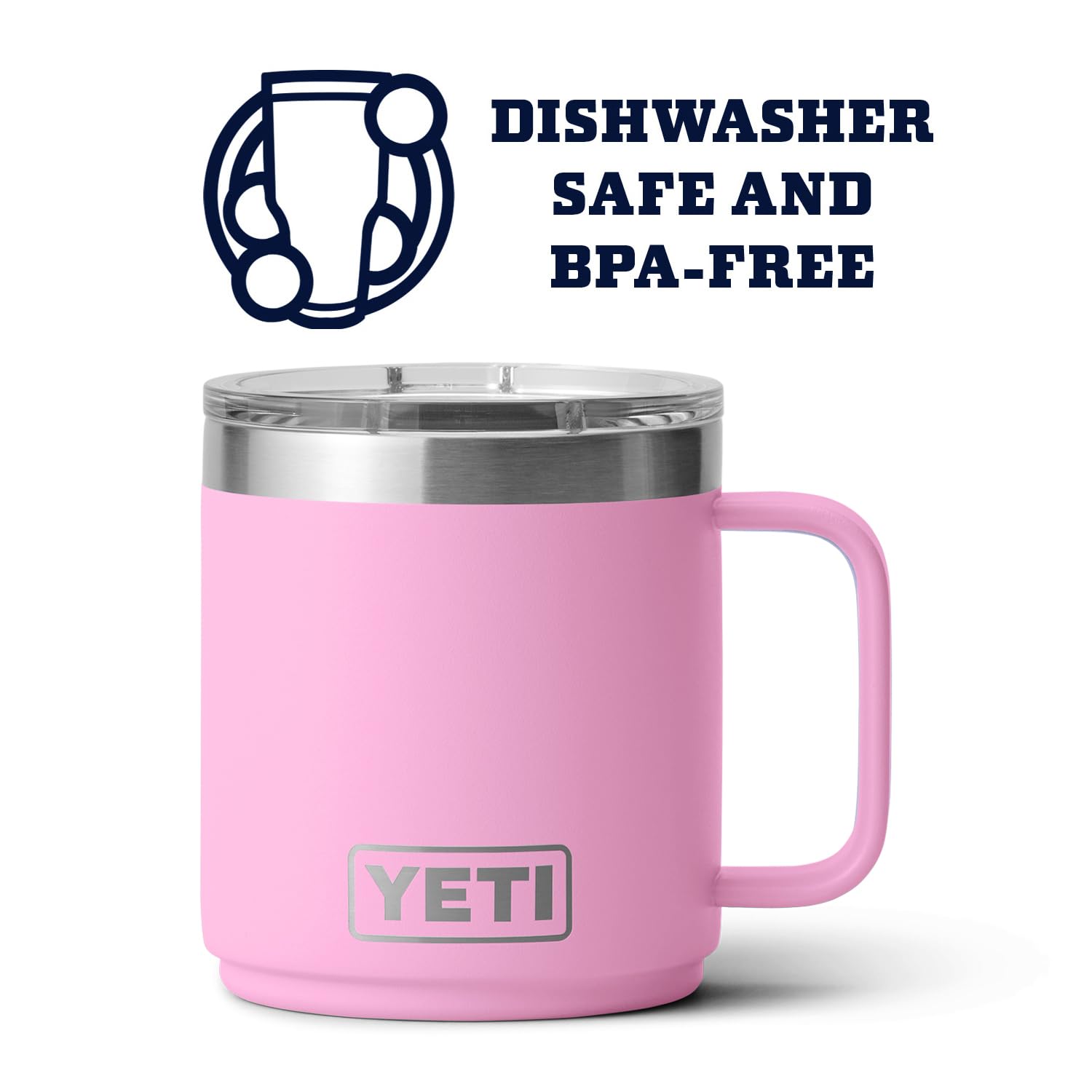 YETI Rambler 10 oz Stackable Mug, Vacuum Insulated, Stainless Steel with MagSlider Lid