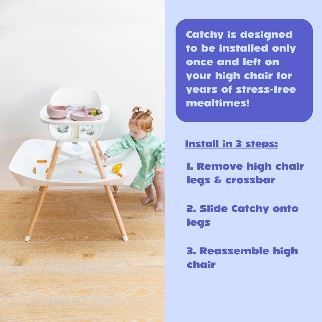CATCHY - Food Catcher - Compatible with Stokke Clikk High Chair - Highchair Sold SEPARATELY - Baby & Toddler Food & Mess Catcher - Under High Chair Accessory - Baby Feeding Essentials