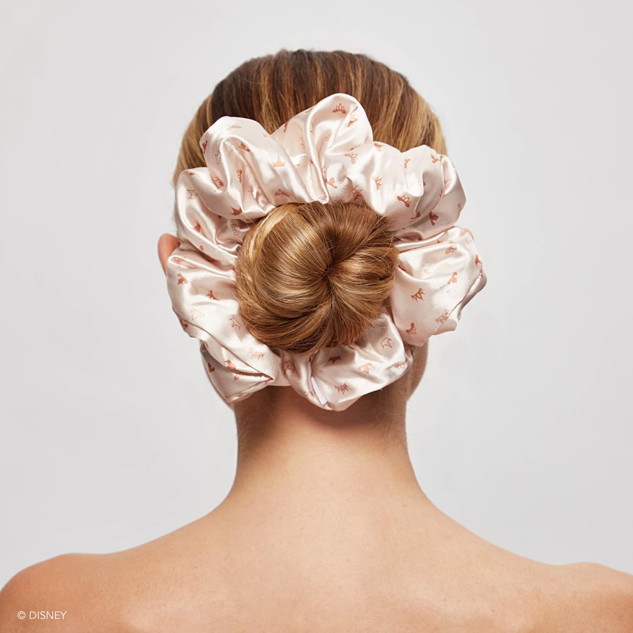 Kitsch 5 Count Velvet Hair Scrunchies for Women - Hair Ties for Thick Hair, Girls, Women, Cute Scrunchies, Soft Hair Accessories, Blush/Mauve