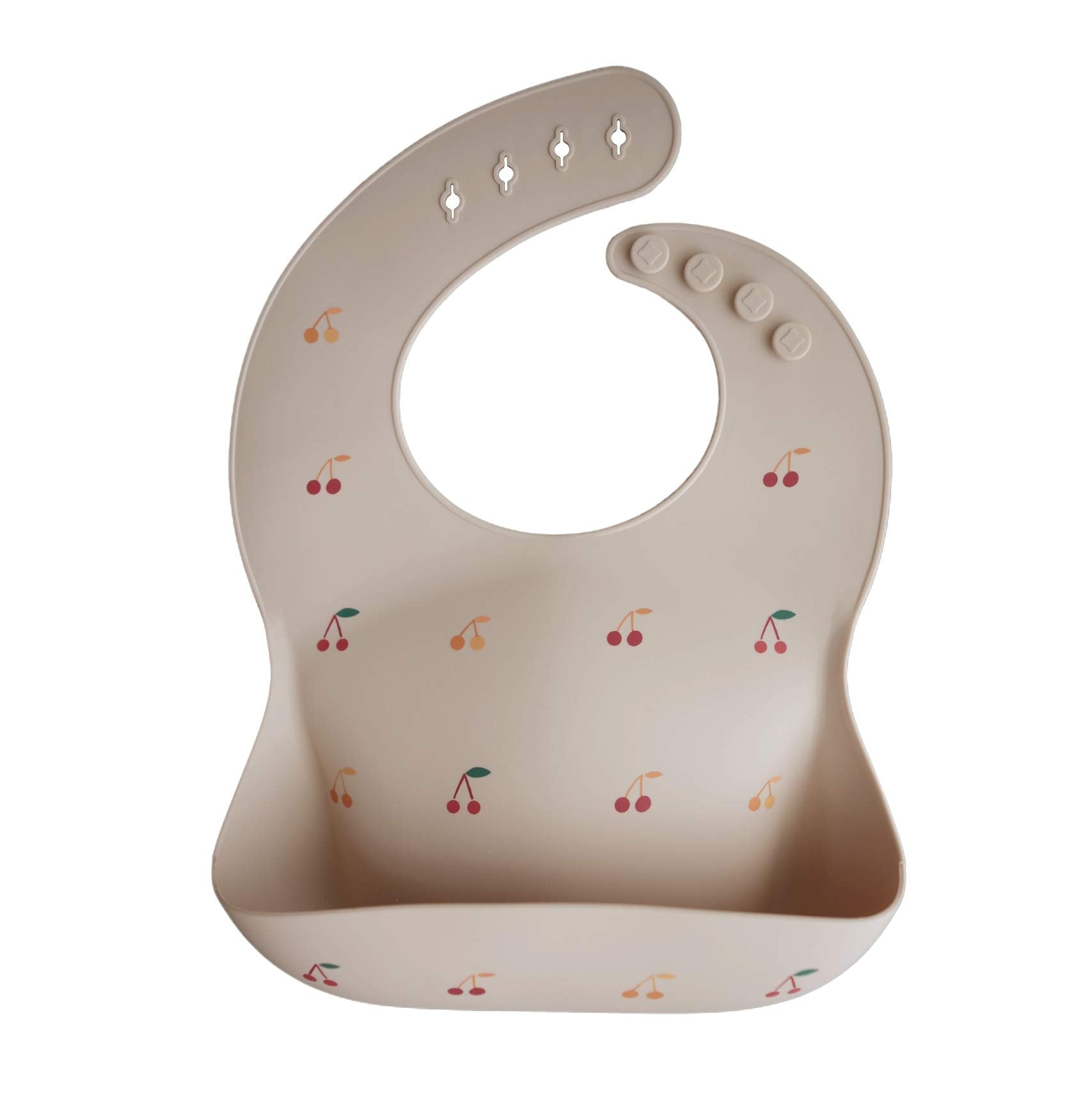 mushie Silicone Baby Bib | Adjustable Fit Waterproof Bibs (Whales)