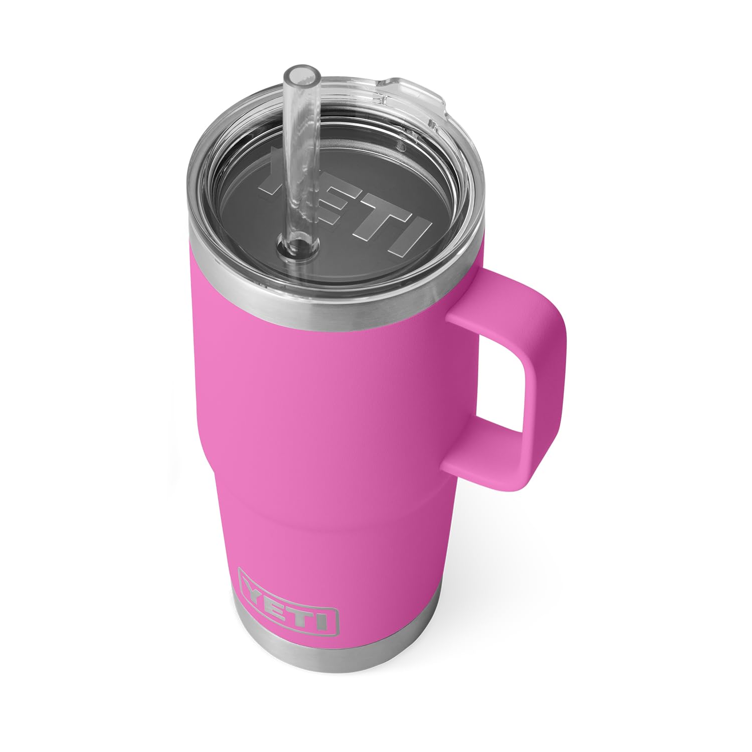 YETI Rambler Tumbler with Handle and Straw Lid, Vacuum Insulated Travel Mug, Stainless Steel