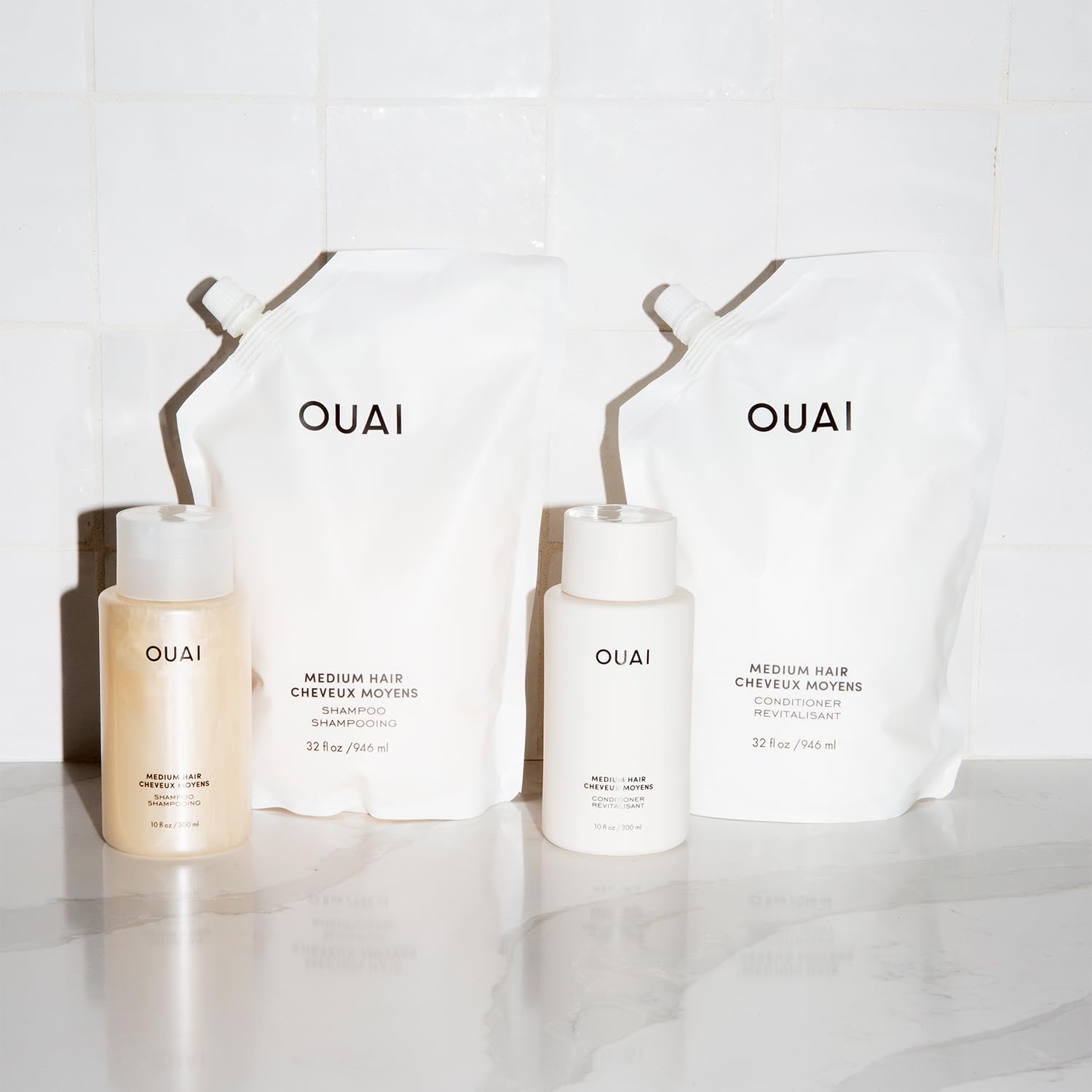 OUAI Fine Hair Conditioner - Volumizing Conditioner for Fine Hair Made with Keratin, Biotin and Chia Seed Oil - Adds Softness, Bounce and Volume - Free from Parabens, Sulfates, and Phthalates (10 oz)