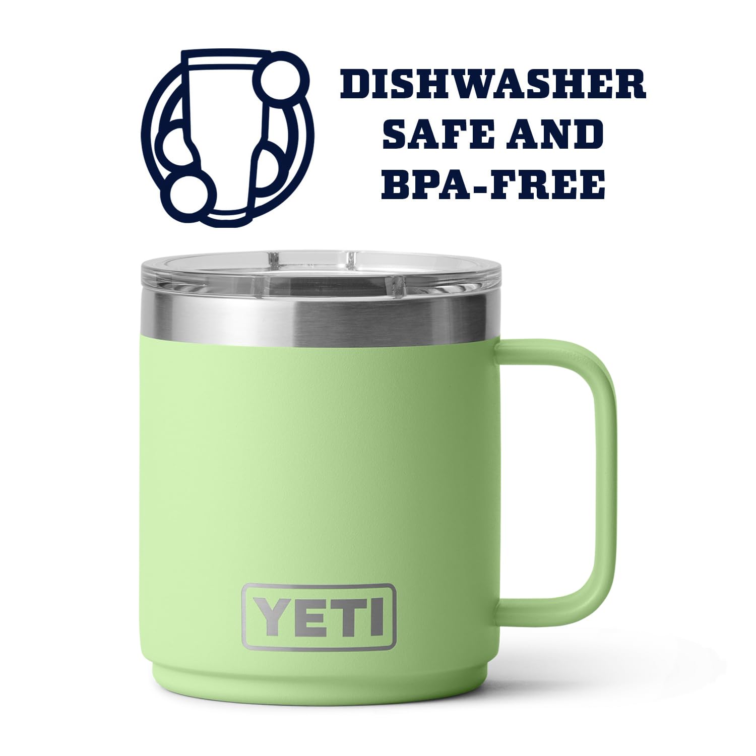 YETI Rambler 10 oz Stackable Mug, Vacuum Insulated, Stainless Steel with MagSlider Lid