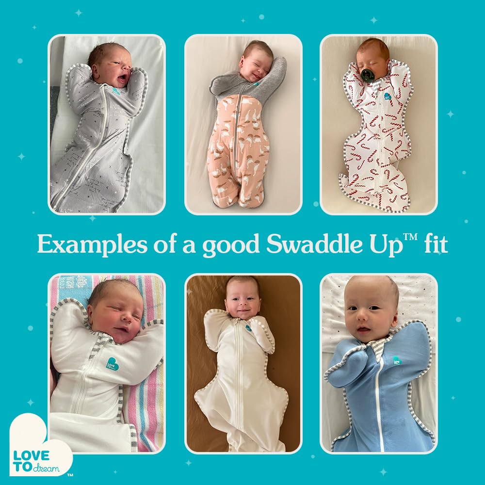 Love to Dream Swaddle UP, Baby Sleep Sack, Self-Soothing Swaddles for Newborns, Improves Sleep, Snug Fit Helps Calm Startle Reflex, New Born Essentials for Baby, 5-8.5 lbs, Sand Dollar