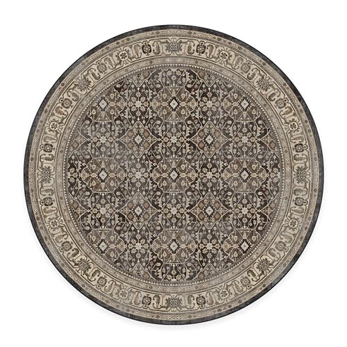 RUGGABLE – Alessia Dark Wood – Machine Washable Area Rug – Pet & Child Friendly – Stain & Water Resistant – Non-Slip – 5&